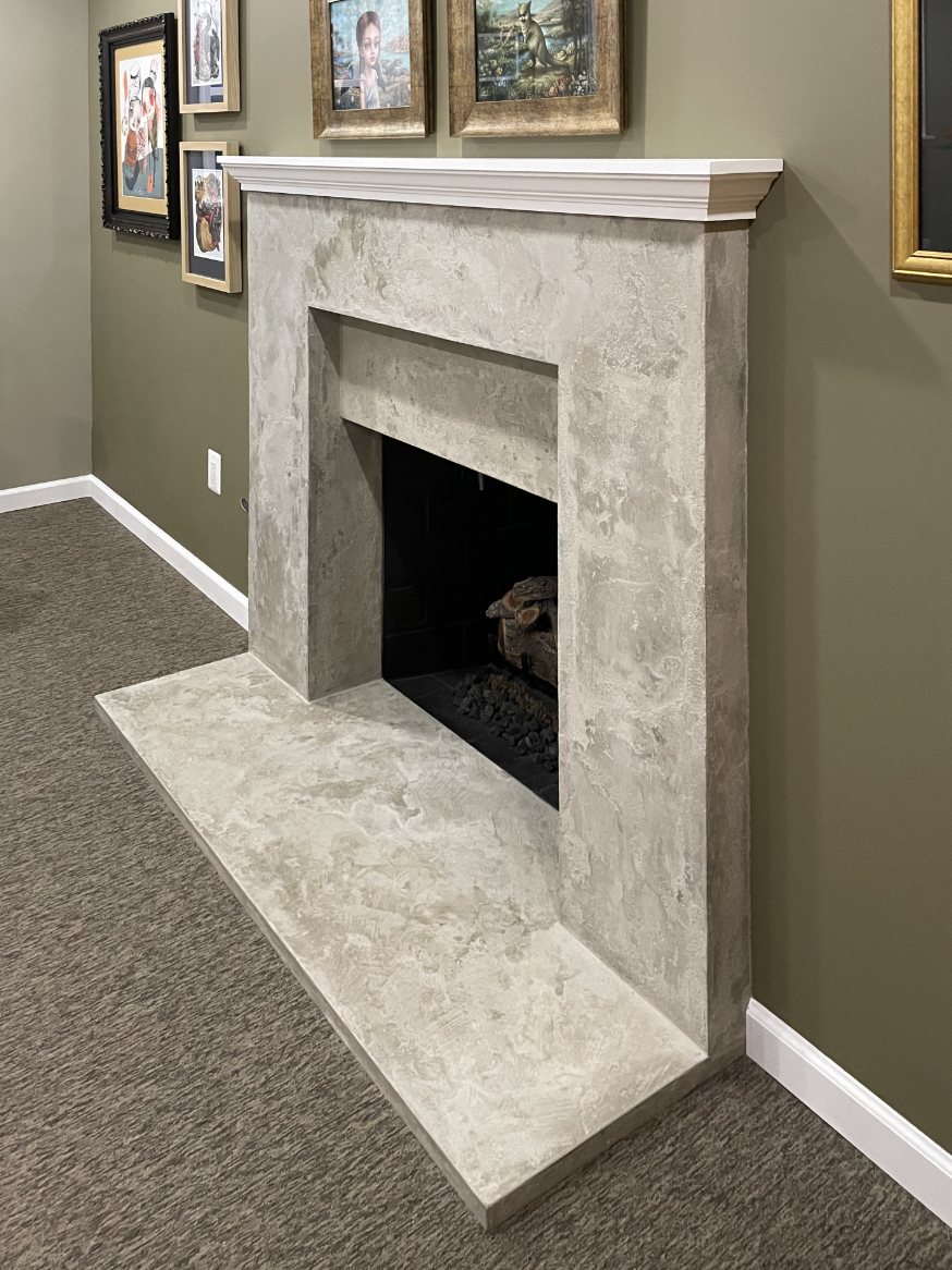 Concrete Fireplace