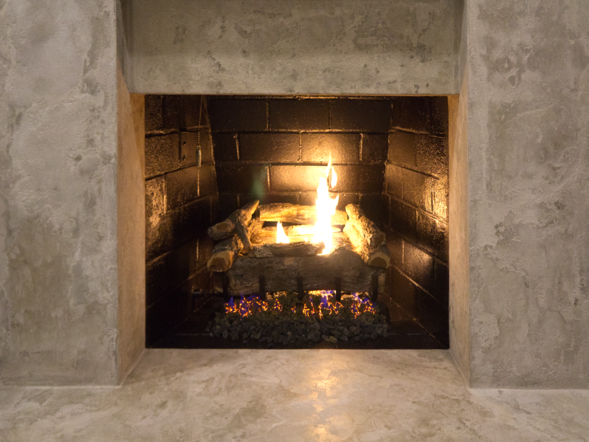 Concrete Fireplace